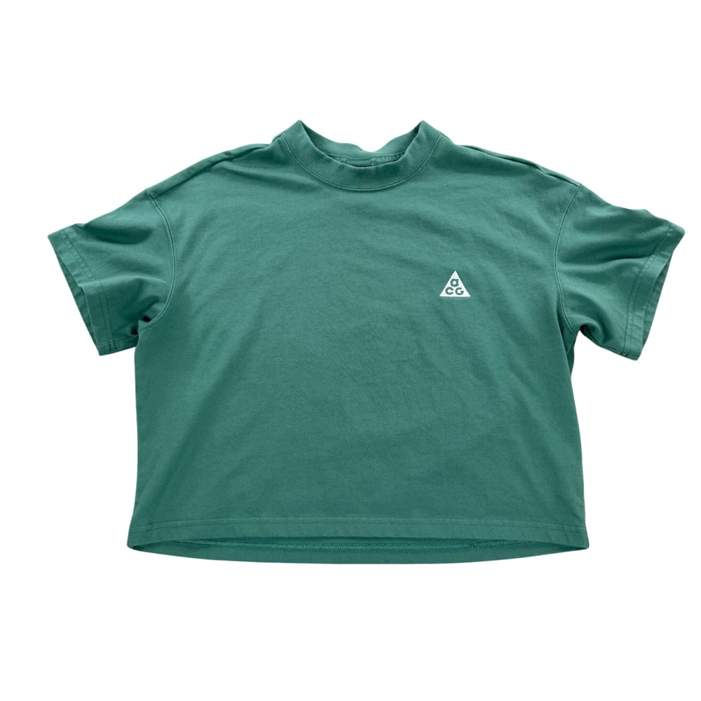 Nike ACG Dri-FIT ADV Women Green Boxy Crop T-Shirt FD2716-361 Medium